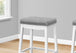 I 1263 Barstool - 2pcs / 24"H / Grey Leather-Look / White - Furniture Depot (7881074213112)