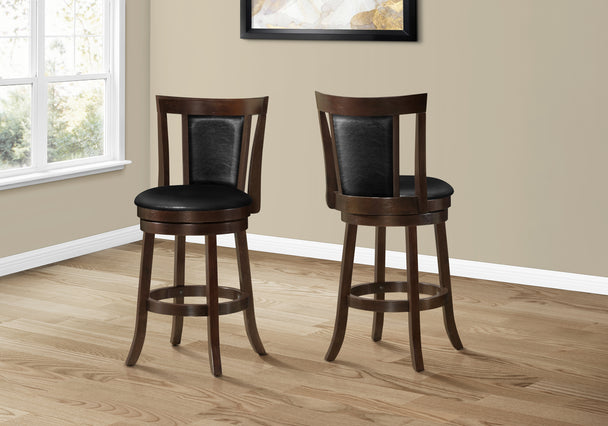 I 1288 Barstool - 2pcs / 39"H / Swivel / Espresso Counter Hgt - Furniture Depot (7881074409720)