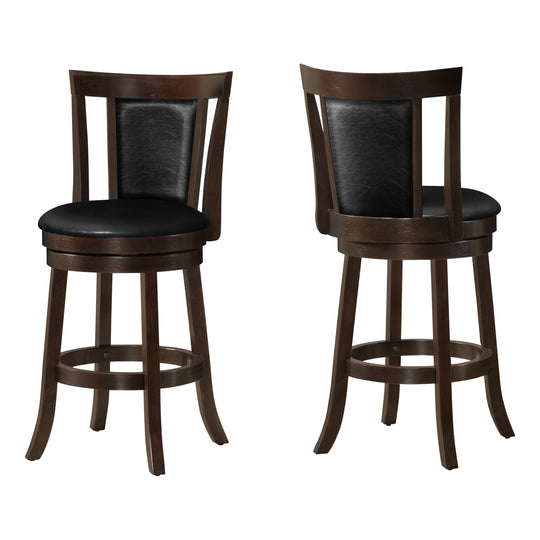 I 1288 Barstool - 2pcs / 39"H / Swivel / Espresso Counter Hgt - Furniture Depot (7881074409720)