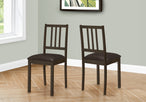 I 1304 Dining Chair - 2pcs / 36"H Espresso / Dark Brown Seat - Furniture Depot (7881074901240)