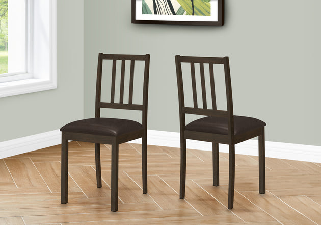 I 1304 Dining Chair - 2pcs / 36"H Espresso / Dark Brown Seat - Furniture Depot (7881074901240)