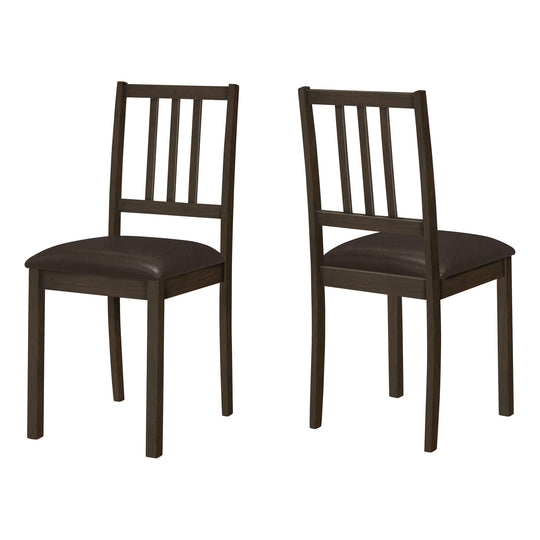 I 1304 Dining Chair - 2pcs / 36"H Espresso / Dark Brown Seat - Furniture Depot (7881074901240)