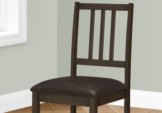 I 1304 Dining Chair - 2pcs / 36"H Espresso / Dark Brown Seat - Furniture Depot (7881074901240)