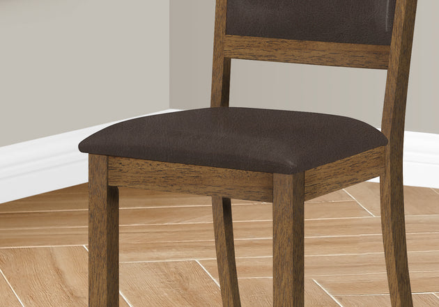I 1310 Dining Chair - 2pcs / 40"H Walnut / Dark Brown Seat - Furniture Depot (7881074999544)