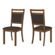 I 1310 Dining Chair - 2pcs / 40"H Walnut / Dark Brown Seat - Furniture Depot (7881074999544)