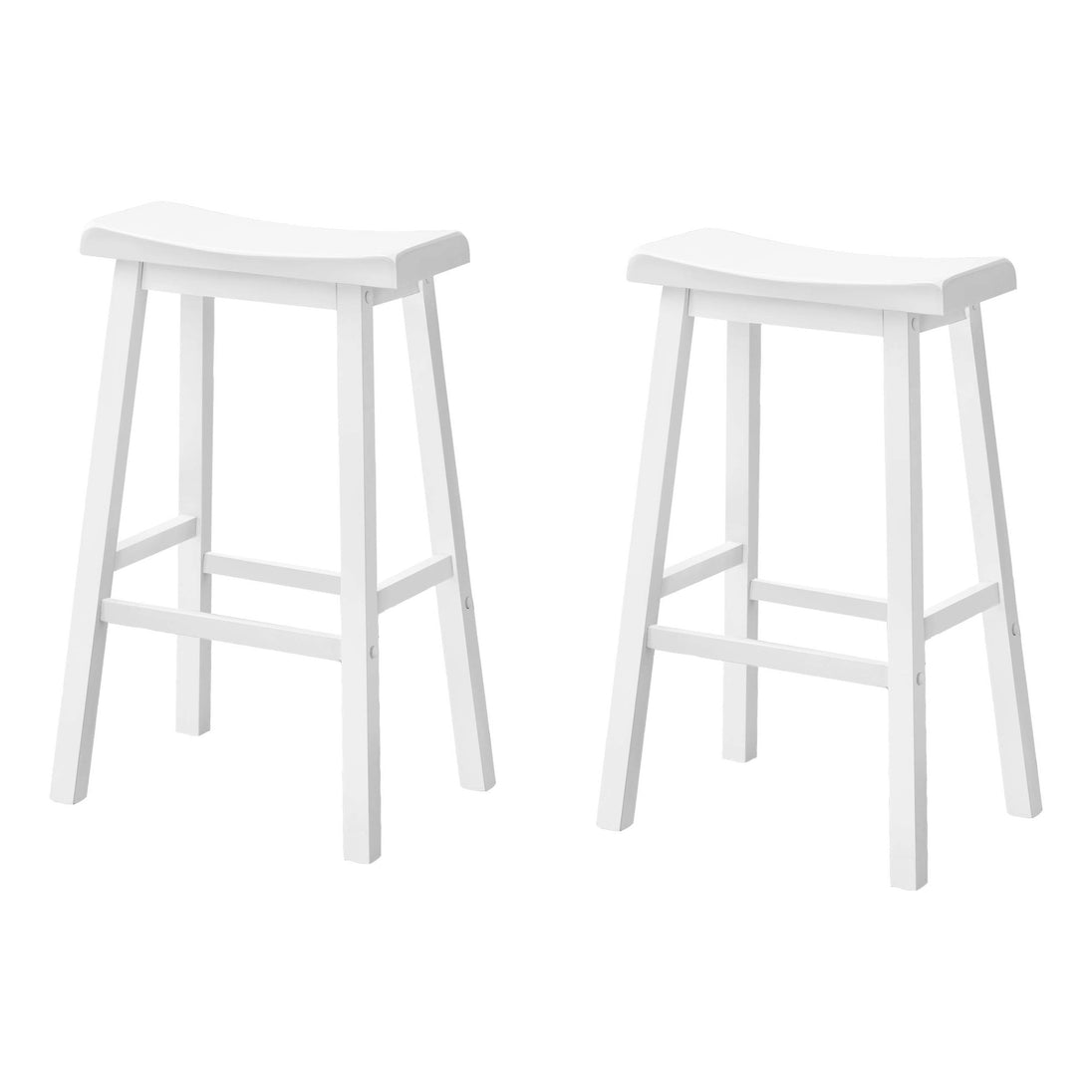 I 1534 Barstool - 2pcs / 29"H / White Saddle Seat - Furniture Depot (7881075589368)