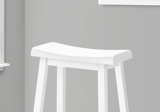 I 1534 Barstool - 2pcs / 29"H / White Saddle Seat - Furniture Depot (7881075589368)