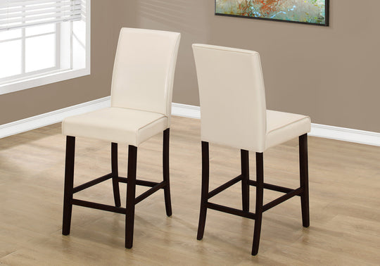 I 1903 Dining Chair - 2pcs / Ivory Leather-Look Counter Height - Furniture Depot (7881076146424)