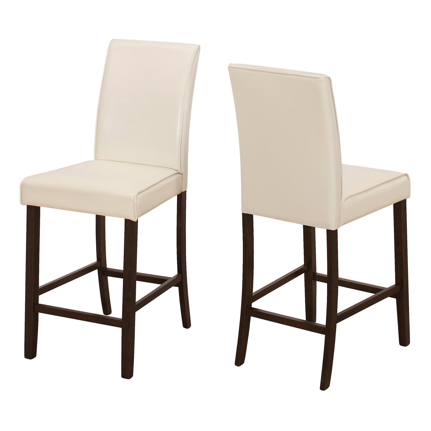 I 1903 Dining Chair - 2pcs / Ivory Leather-Look Counter Height - Furniture Depot (7881076146424)