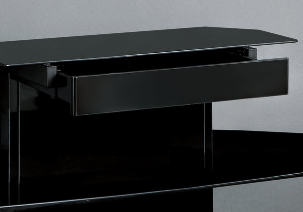 I 2000 Tv Stand - 48"L / Glossy Black Wood / Metal / Tempered - Furniture Depot (7881076211960)