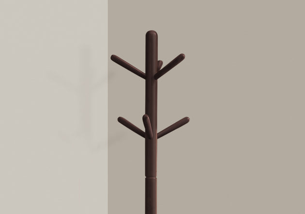 I 2004 Coat Rack - 69"H / Espresso Wood Contemporary Style - Furniture Depot (7881076506872)