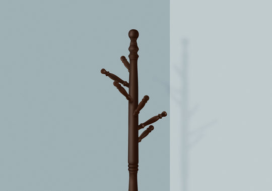 I 2005 Coat Rack - 71"H / Dark Cherry With An Umbrella Holder - Furniture Depot