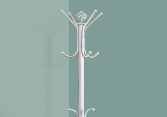 I 2006 Coat Rack - 70"H / White Metal - Furniture Depot (7881076670712)