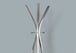 I 2015 Coat Rack - 72"H / Silver Metal Contemporary Style - Furniture Depot