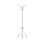 I 2030 Coat Rack - 70"H / White Metal With An Umbrella Holder - Furniture Depot