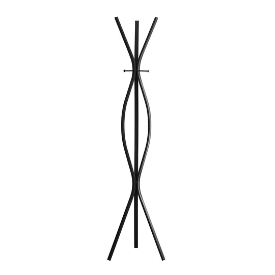 I 2051 Coat Rack - 72"H / Black Metal Contemporary Style - Furniture Depot (7881078374648)