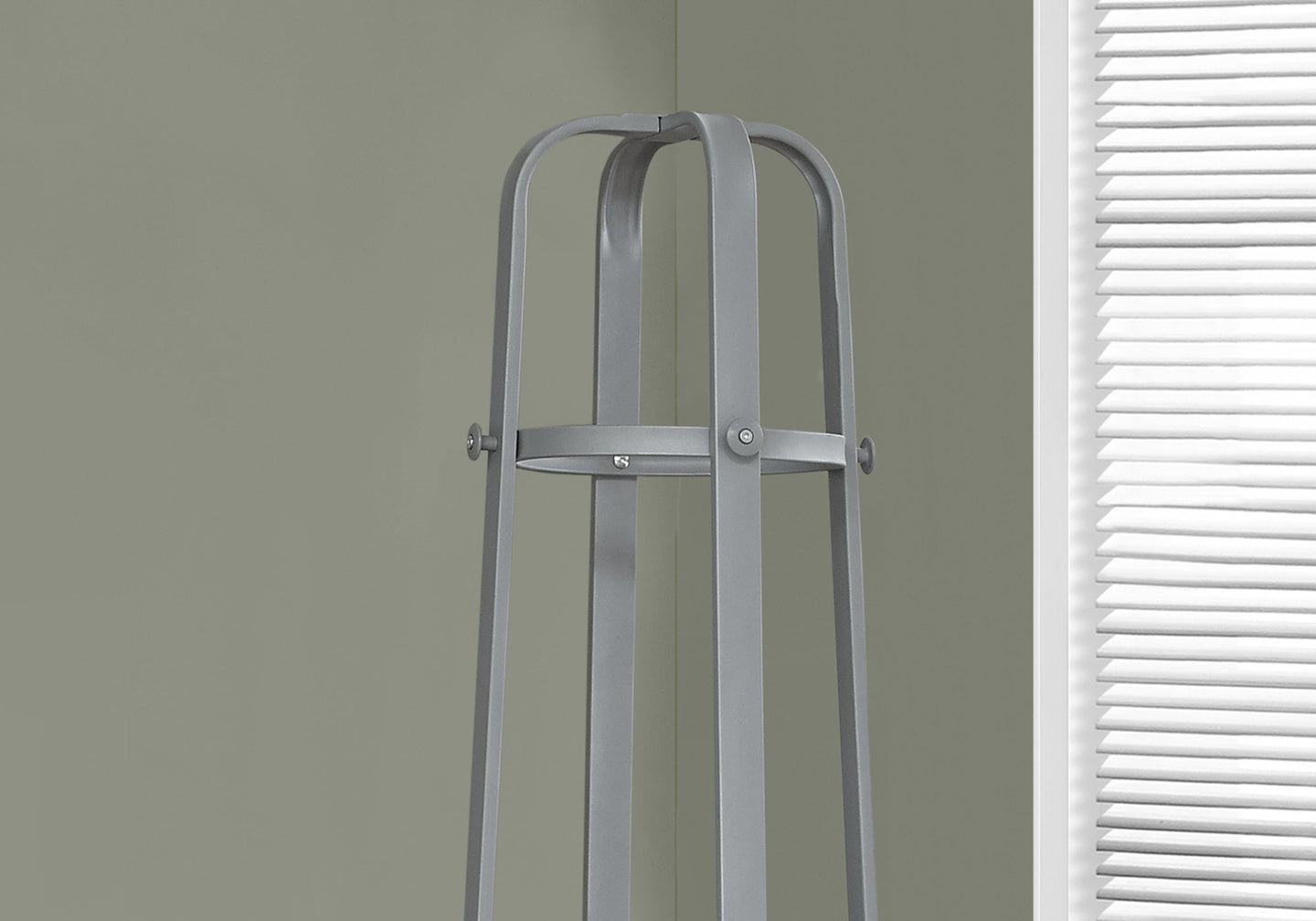 I 2054 Coat Rack - 72"H / Silver Metal With An Umbrella Holder - Furniture Depot (7881078571256)