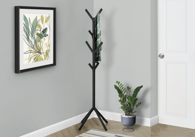 I 2057 Coat Rack - 70"H / Black Metal - Furniture Depot (7881078702328)