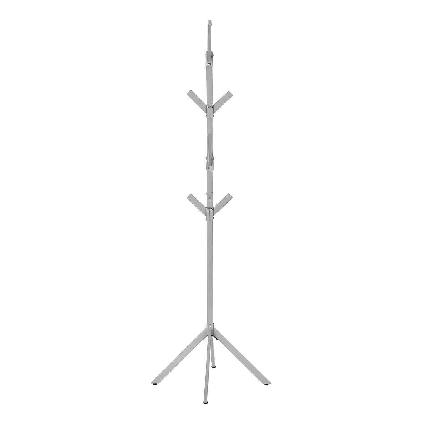 I 2058 Coat Rack - 70"H / Silver Metal - Furniture Depot