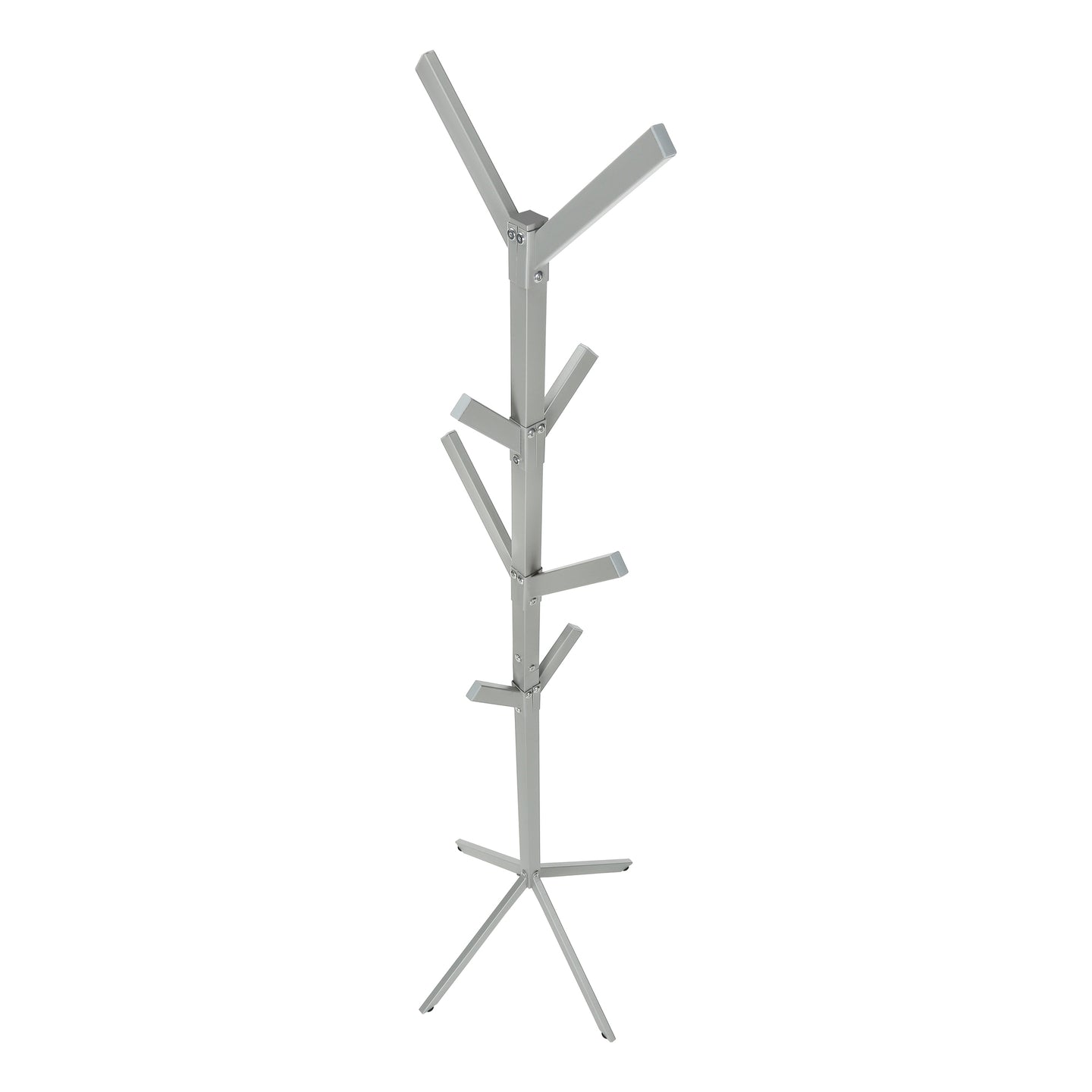 I 2058 Coat Rack - 70"H / Silver Metal - Furniture Depot