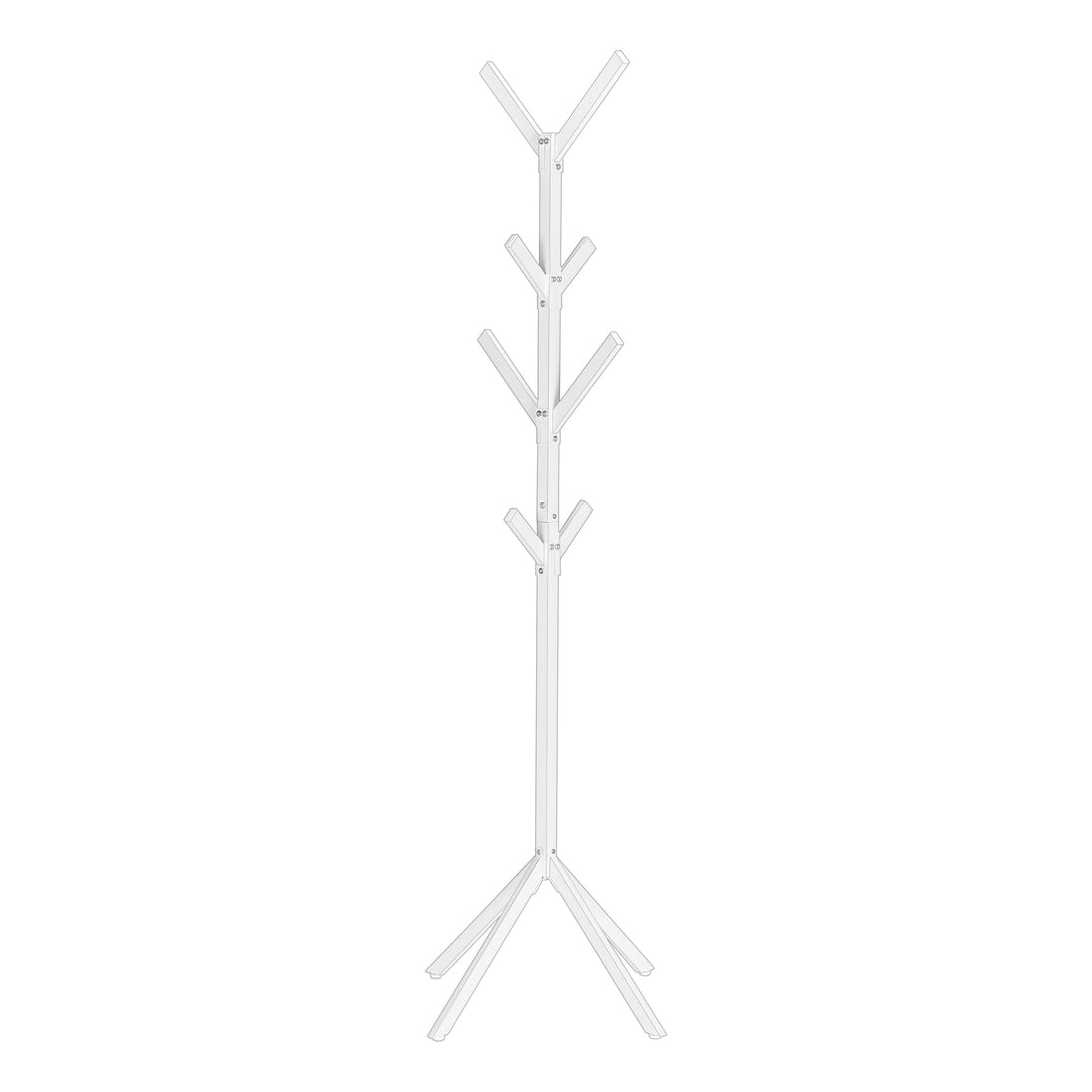 I 2059 Coat Rack - 70"H / White Metal - Furniture Depot