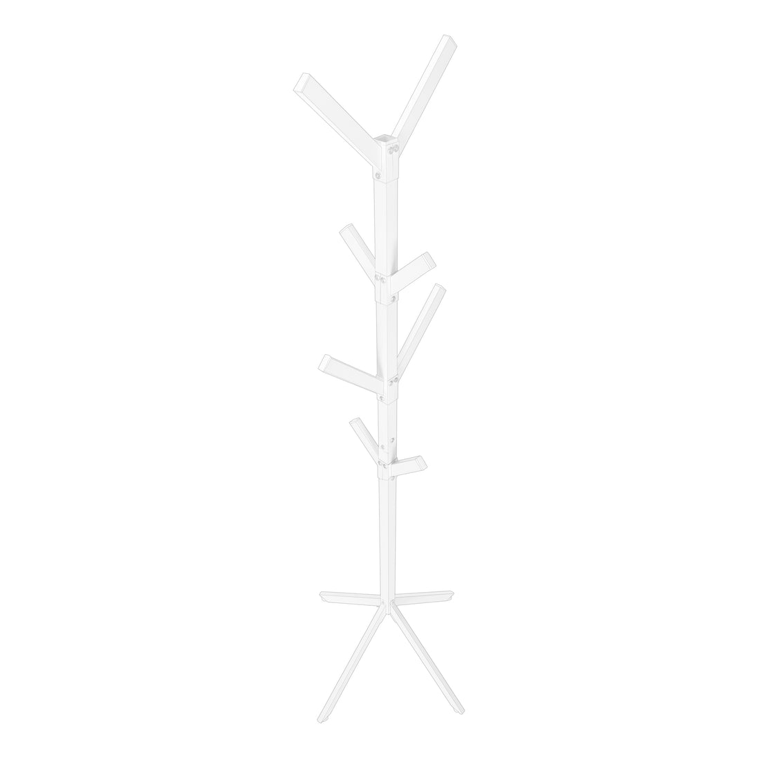 I 2059 Coat Rack - 70"H / White Metal - Furniture Depot