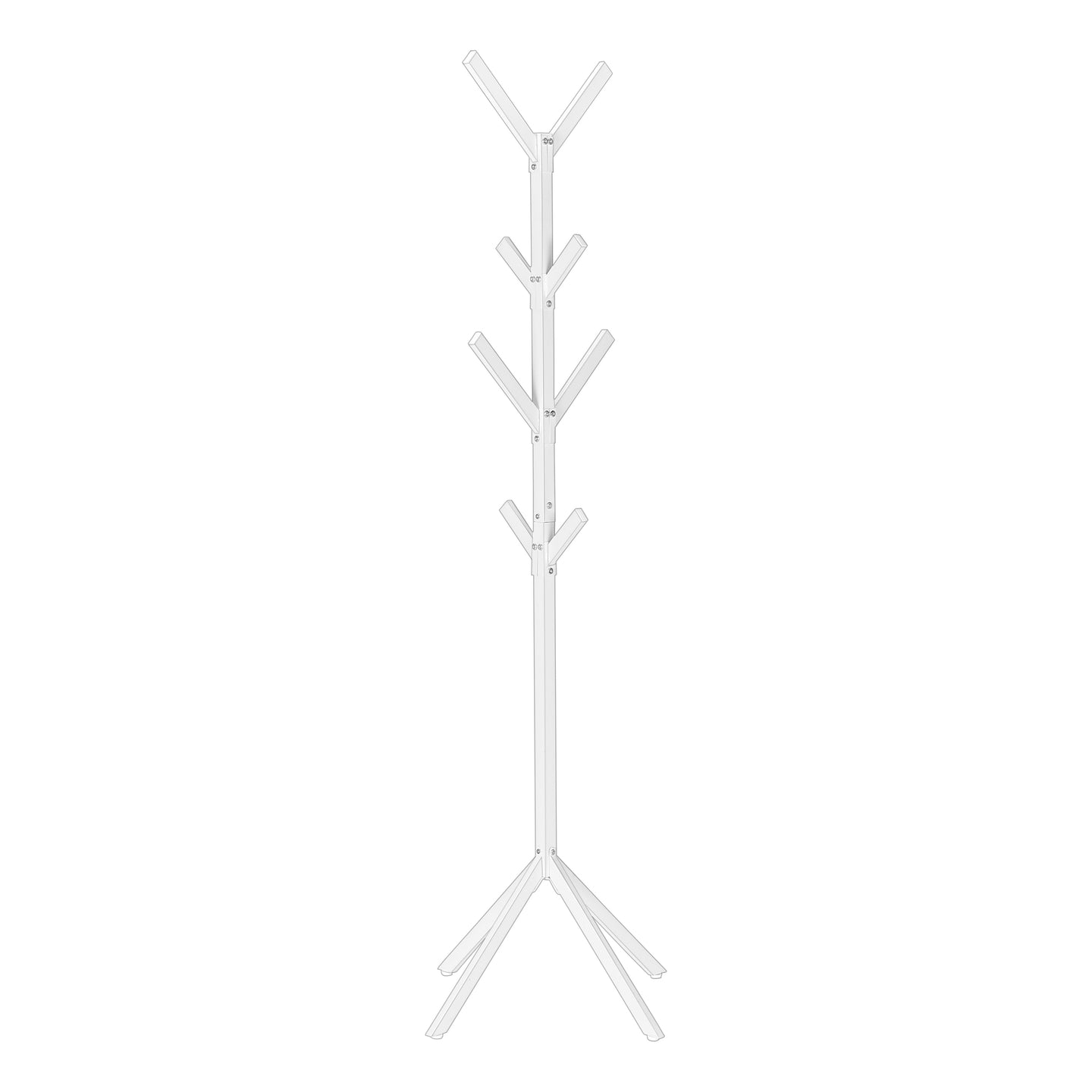 I 2059 Coat Rack - 70"H / White Metal - Furniture Depot