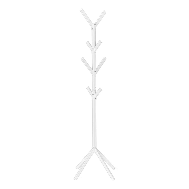 I 2059 Coat Rack - 70"H / White Metal - Furniture Depot