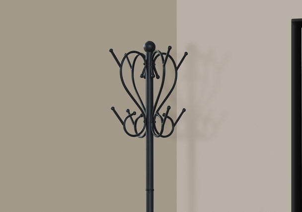 I 2060 Coat Rack - 71"H / Black Metal With An Umbrella Holder - Furniture Depot (7881079095544)