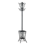 I 2060 Coat Rack - 71"H / Black Metal With An Umbrella Holder - Furniture Depot (7881079095544)
