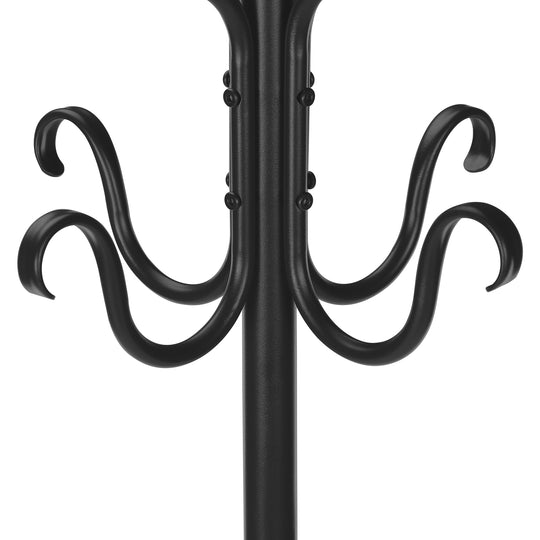 I 2065 Coat Rack - 74"H / Traditional Hammered Black Metal - Furniture Depot