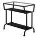 I 2066 Accent Table - 22"H / Espresso / Black / Tempered Glass - Furniture Depot (7881079849208)