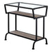 I 2067 Accent Table - 22"H / Dark Taupe / Black / Tempered Glass - Furniture Depot (7881079980280)