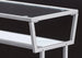 I 2068 Accent Table - 22"H / White / Silver / Tempered Glass - Furniture Depot (7881080045816)