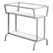 I 2068 Accent Table - 22"H / White / Silver / Tempered Glass - Furniture Depot (7881080045816)