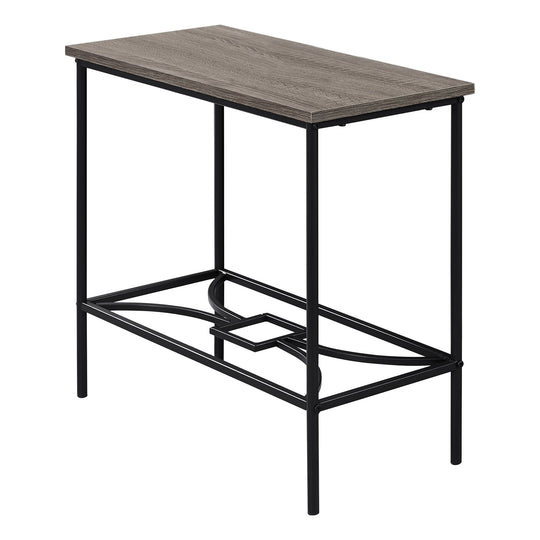 I 2075 Accent Table - 22"H / Dark Taupe / Black Metal - Furniture Depot (7881080242424)