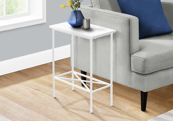 I 2079 Accent Table - 24"H /White / White Metal - Furniture Depot (7881080766712)