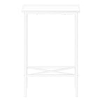 I 2079 Accent Table - 24"H /White / White Metal - Furniture Depot (7881080766712)