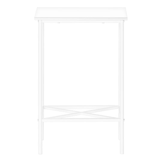 I 2079 Accent Table - 24"H /White / White Metal - Furniture Depot (7881080766712)