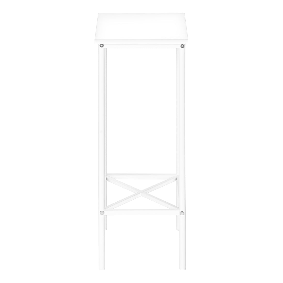 I 2079 Accent Table - 24"H /White / White Metal - Furniture Depot (7881080766712)