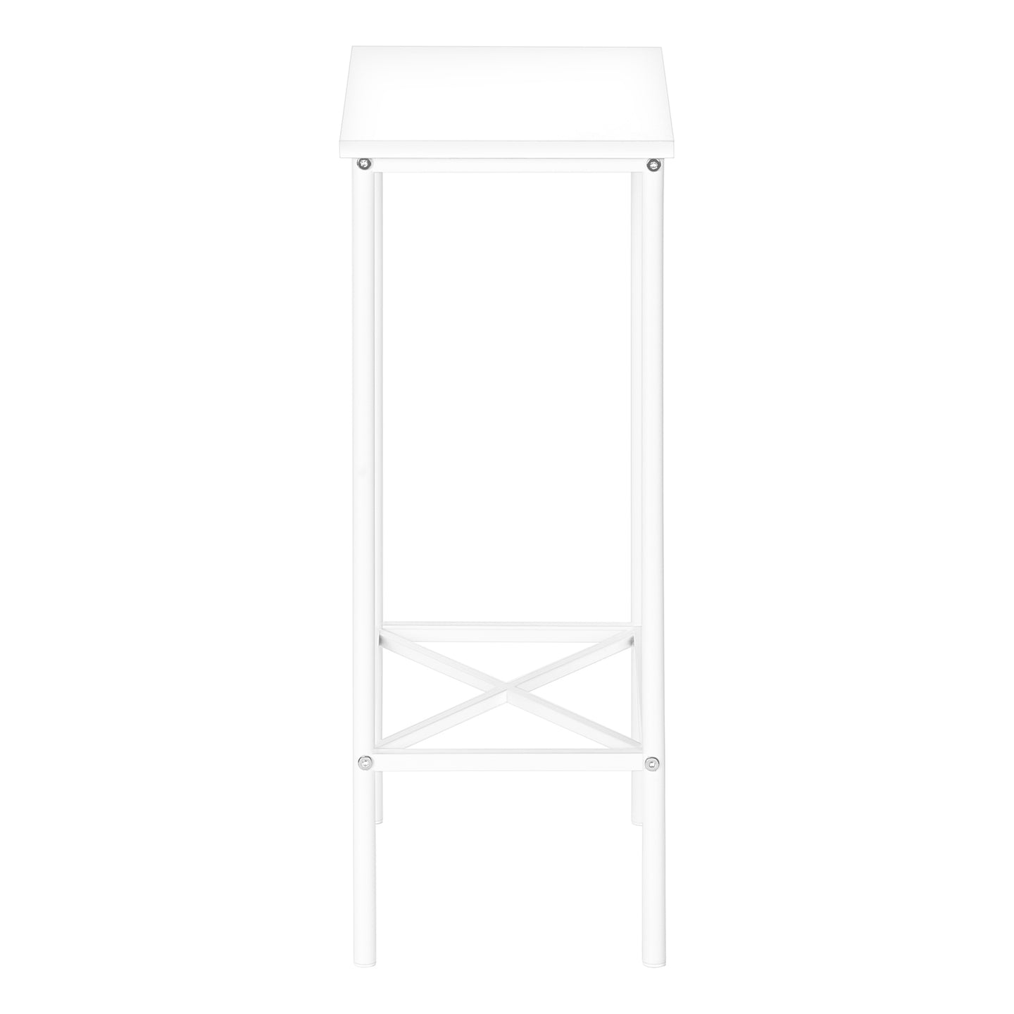 I 2079 Accent Table - 24"H /White / White Metal - Furniture Depot (7881080766712)