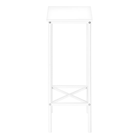 I 2079 Accent Table - 24"H /White / White Metal - Furniture Depot (7881080766712)