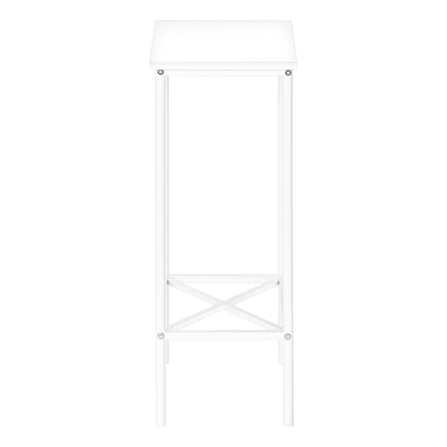 I 2079 Accent Table - 24"H /White / White Metal - Furniture Depot (7881080766712)