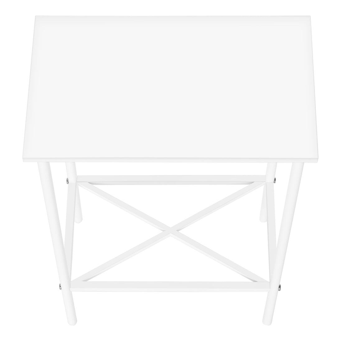 I 2079 Accent Table - 24"H /White / White Metal - Furniture Depot (7881080766712)