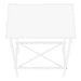 I 2079 Accent Table - 24"H /White / White Metal - Furniture Depot (7881080766712)