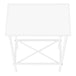 I 2079 Accent Table - 24"H /White / White Metal - Furniture Depot (7881080766712)