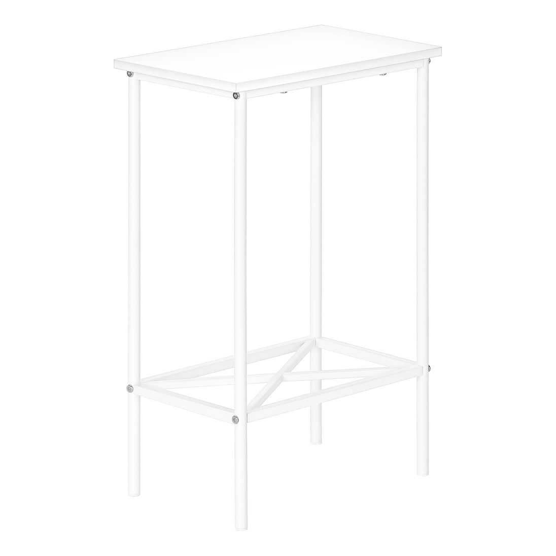 I 2079 Accent Table - 24"H /White / White Metal - Furniture Depot (7881080766712)