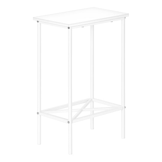 I 2079 Accent Table - 24"H /White / White Metal - Furniture Depot (7881080766712)