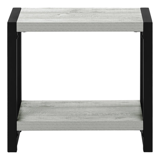 I 2082 Accent Table - 22"H / Grey / Black Metal - Furniture Depot (7881081192696)