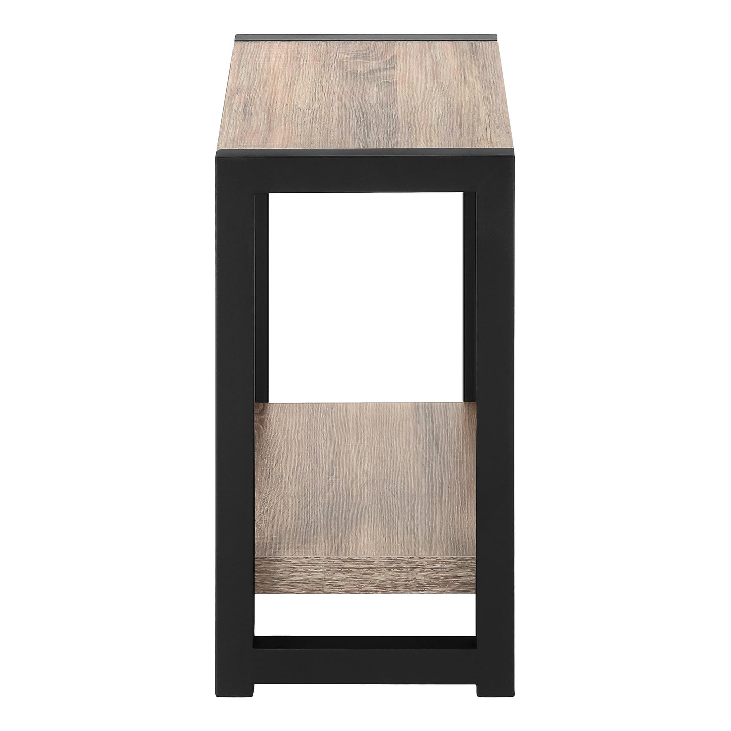 I 2083 Accent Table - 22"H / Dark Taupe / Black Metal - Furniture Depot (7881081389304)